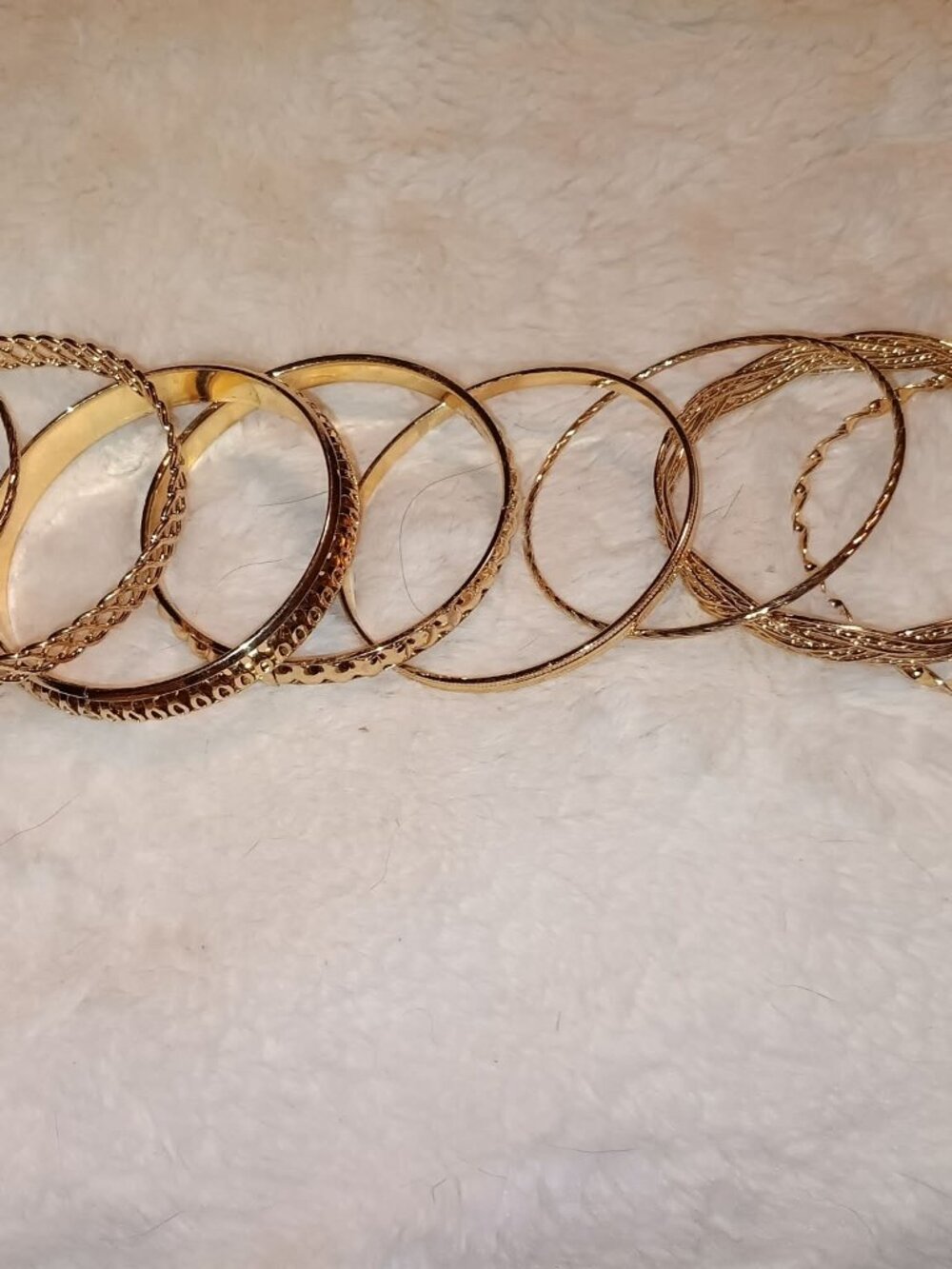 8 Pc Gold Bracelets